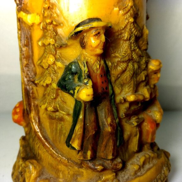 Johann Gunter Walldurn Baden Carved Wax Candle Germany Schwarzwald Mushroom 8" - Picture 13 of 16
